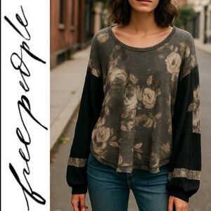 Free People Flower Patch Thermal Printed Floral Top